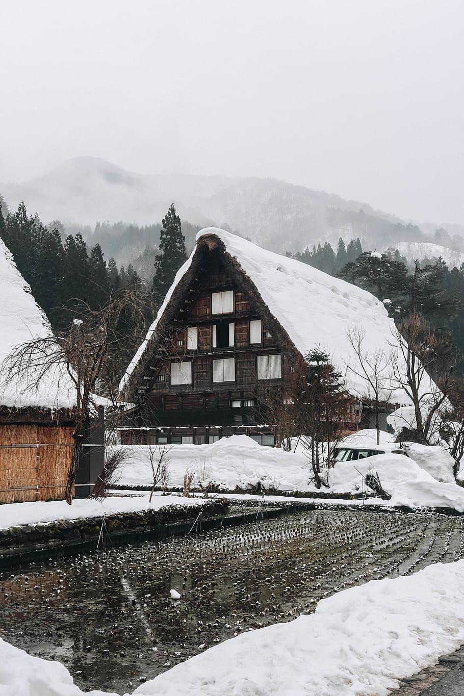 japan, shirakawa, shirakawa-go, village, old, landscape, mountain, HD wallpaper