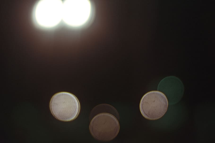 bokeh, night, circle, geometric shape, no people, illuminated HD wallpaper