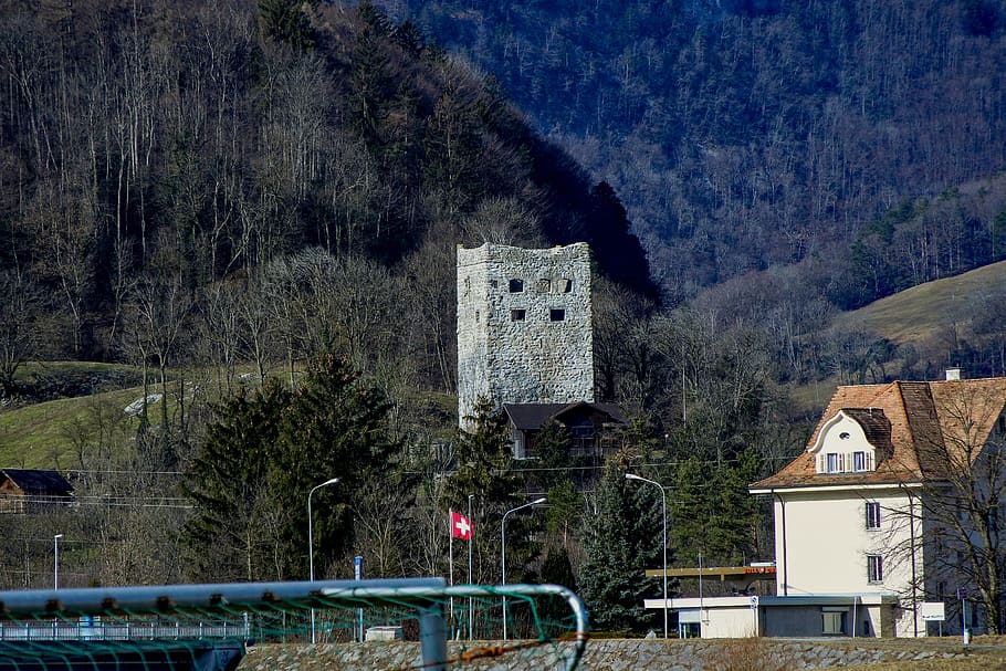 castle, historically, architecture, old, oberriet, switzerland HD wallpaper