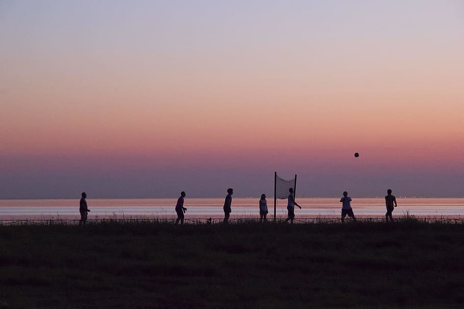 beach, shore, hands, fun, activity, summer, light, evening HD wallpaper