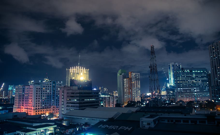 HD wallpaper: philippines, mandaluyong, night, nightscape, urban, city,  skyline | Wallpaper Flare