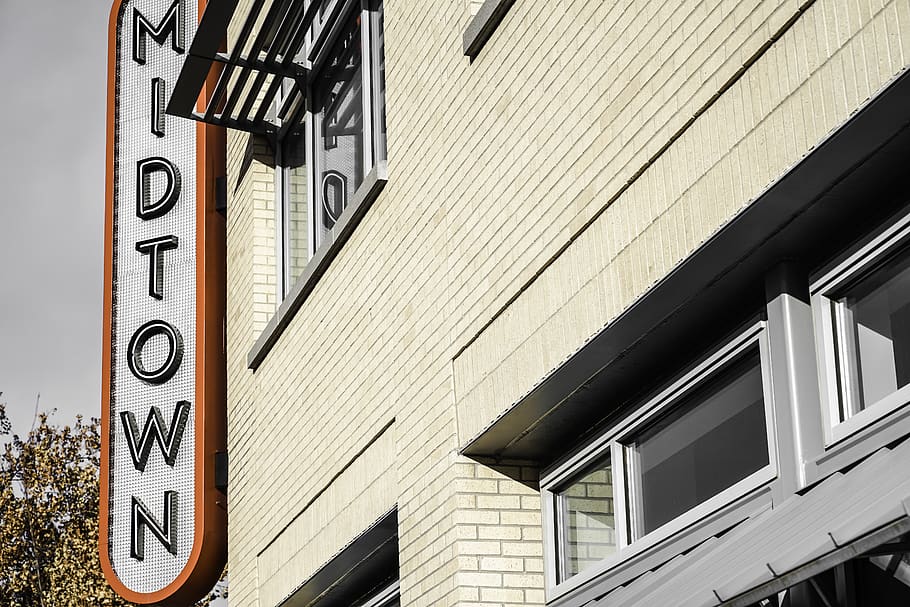 Midtown LED signage, arkansa, photography, street, downtown, bentonville HD wallpaper