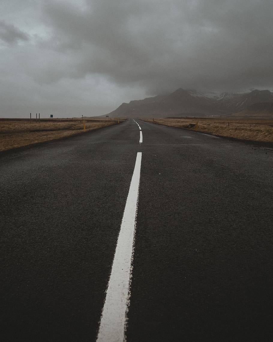 empty concrete road during daytime, tarmac, asphalt, way, highway HD wallpaper
