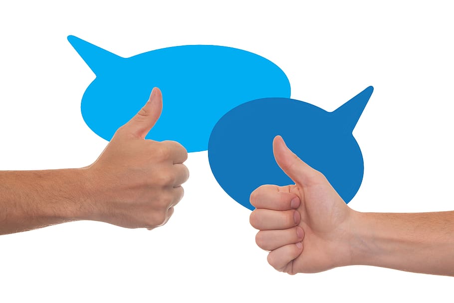 thumb, feedback, confirming, write a review, balloons, clouds HD wallpaper