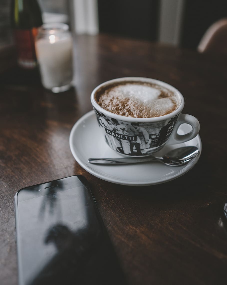 white and gray ceramic teacup, coffee cup, the hague, pottery HD wallpaper