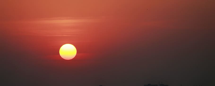 india, hyderabad, sky, sun, beauty in nature, no people, sunset HD wallpaper