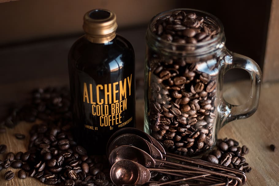 plant, coffee cup, vegetable, food, bean, jar, produce, alcohol HD wallpaper
