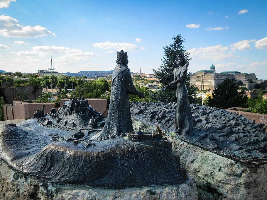statue, sculpture, monument, Budapest, Hungary, architecture HD wallpaper