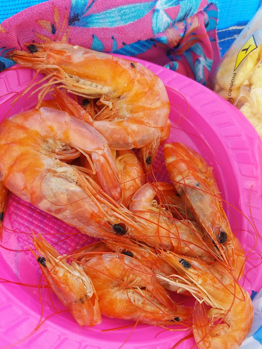 shrimp, red, food, healthy, nature, kitchen, fresh, plate, dinner, HD wallpaper