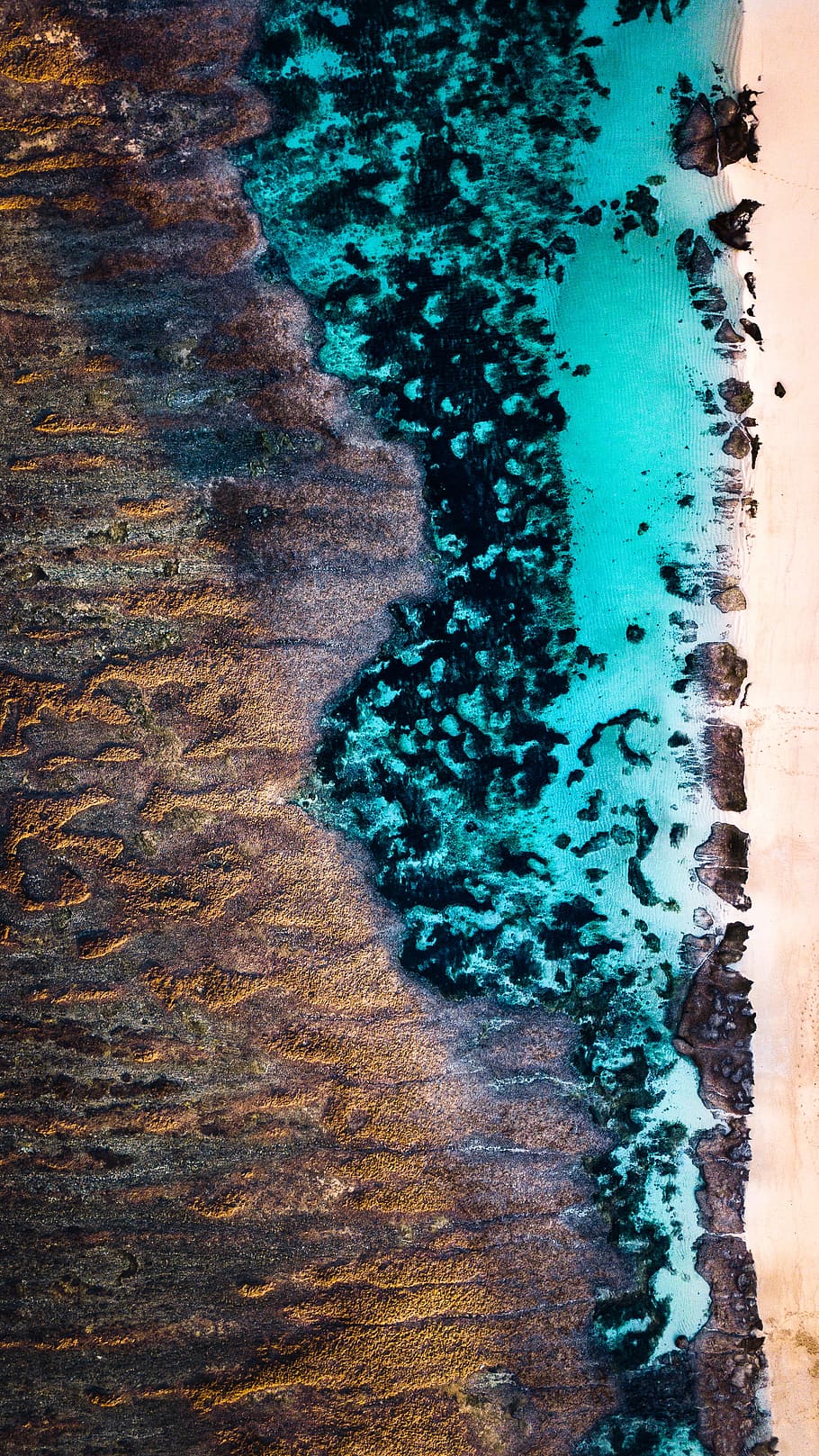 multicolored abstract art, textured surface, dji, water, aerial view HD wallpaper