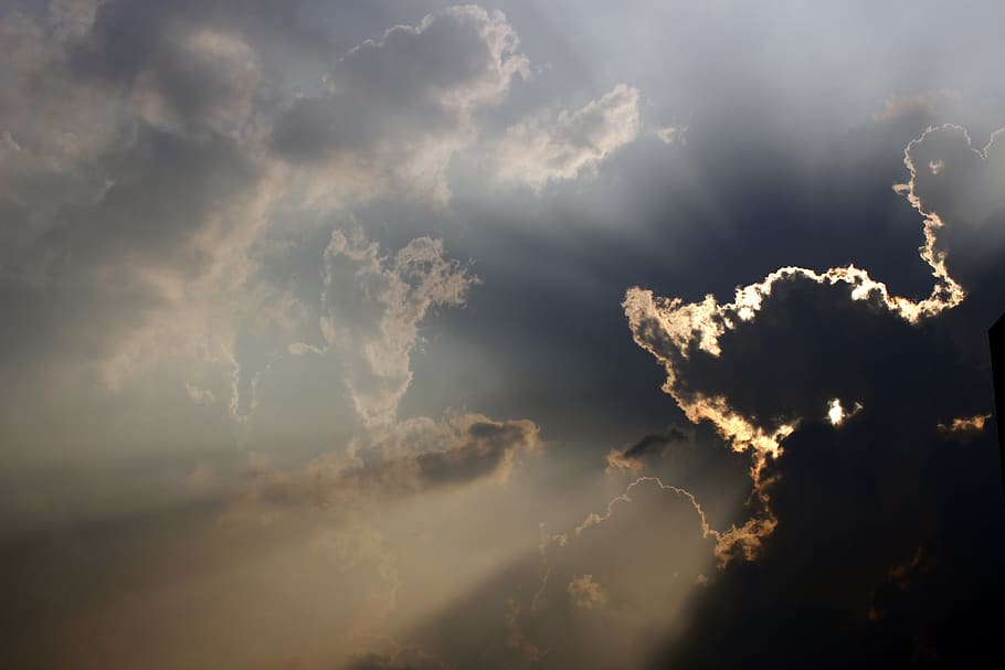 cloud, sunshine, sky, sunset, landscape, weather, nature, atmosphere HD wallpaper