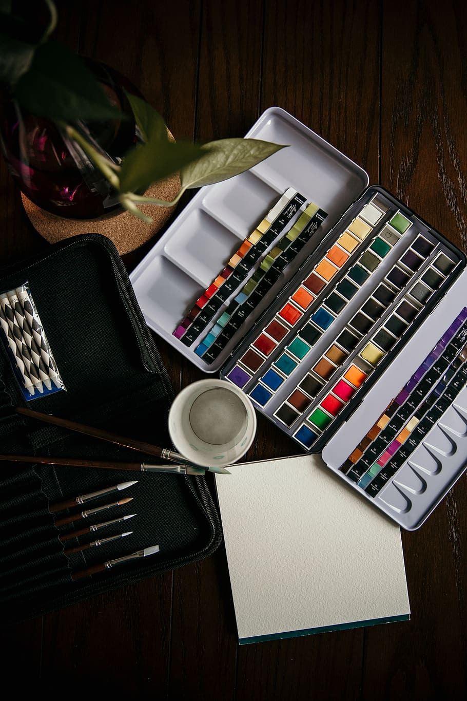 color palette, indoors, wood - material, music, table, multi colored HD wallpaper