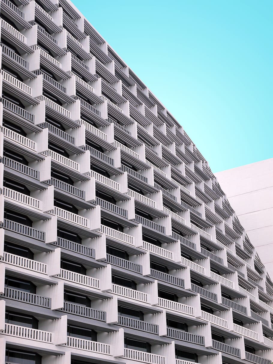 minimalist, abstract, element, shape, balcony, singapore, hotel HD wallpaper