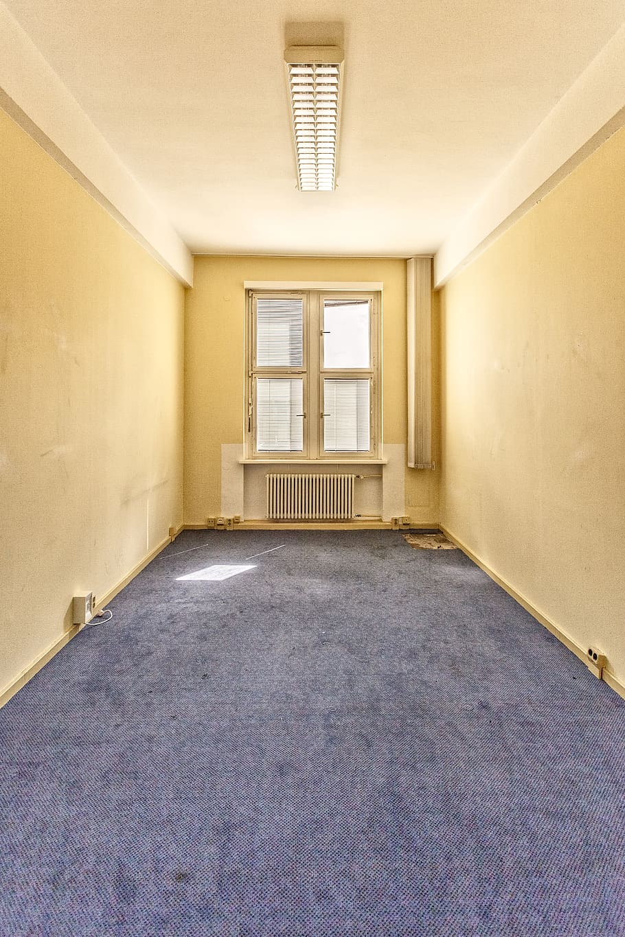 berlin, germany, tempelhof, blue, window, empty, room, yellow HD wallpaper
