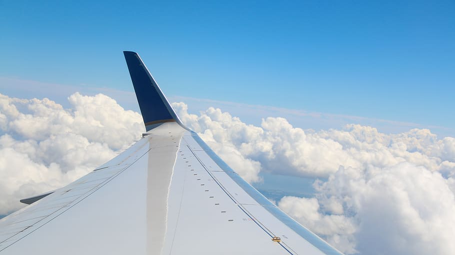 sky, cloud, alpine, cloud - sky, air vehicle, airplane, mode of transportation HD wallpaper