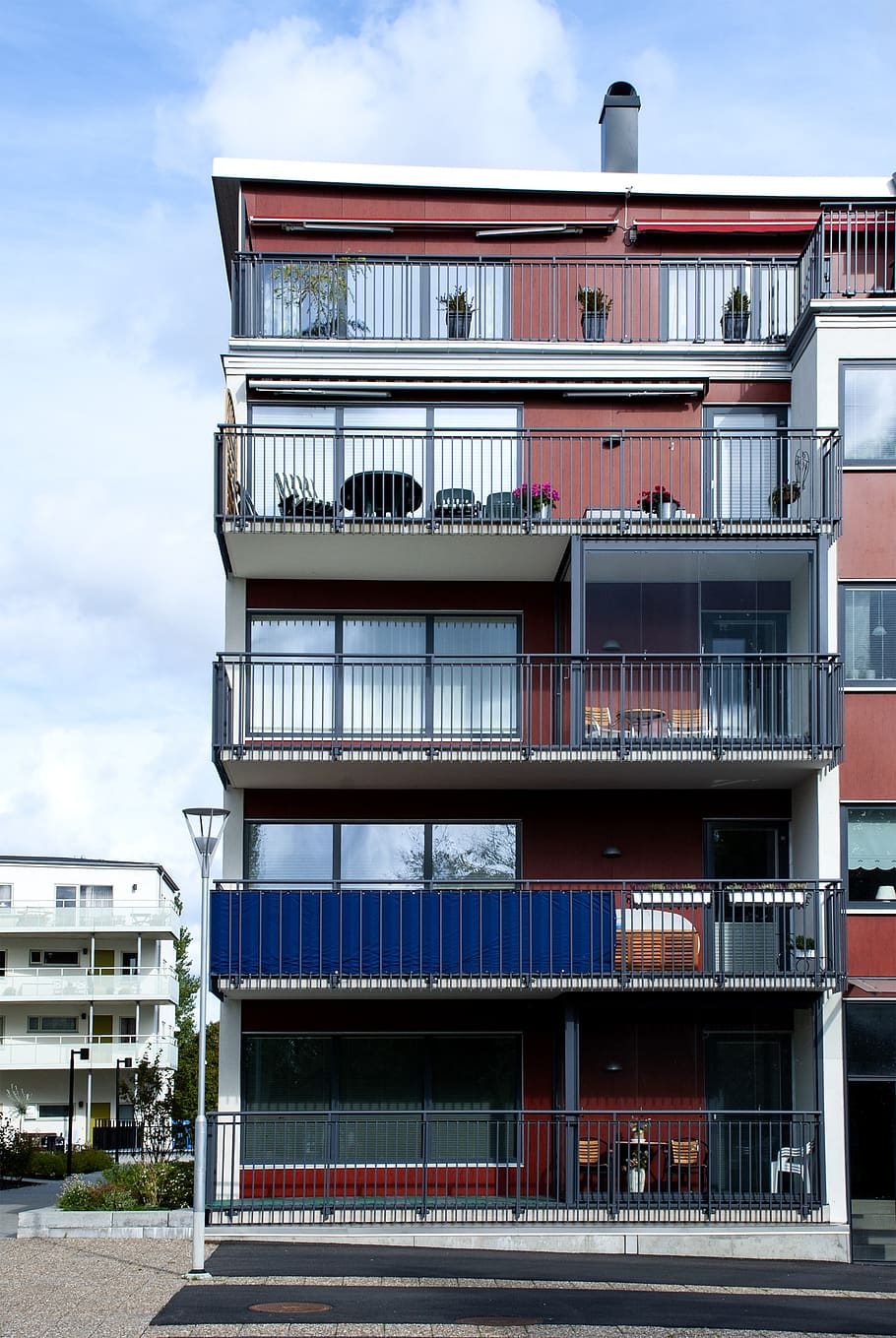 balcony, building, architecture, house, balconies, exterior HD wallpaper