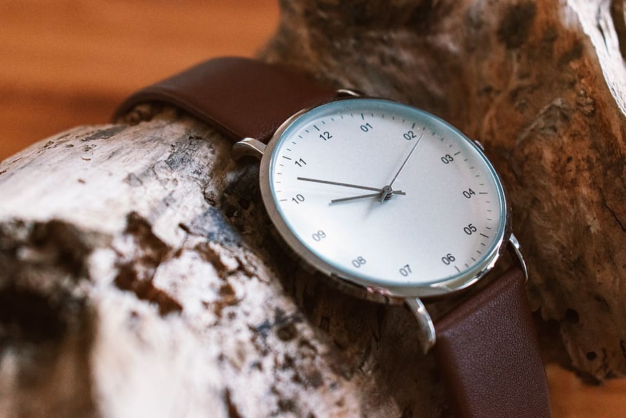 clock, watches, jewellery, timer, fashion, leather, leather bracelet HD wallpaper