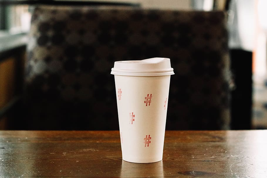 white tumbler on table, disposable, disposable cup, indoors, no people HD wallpaper