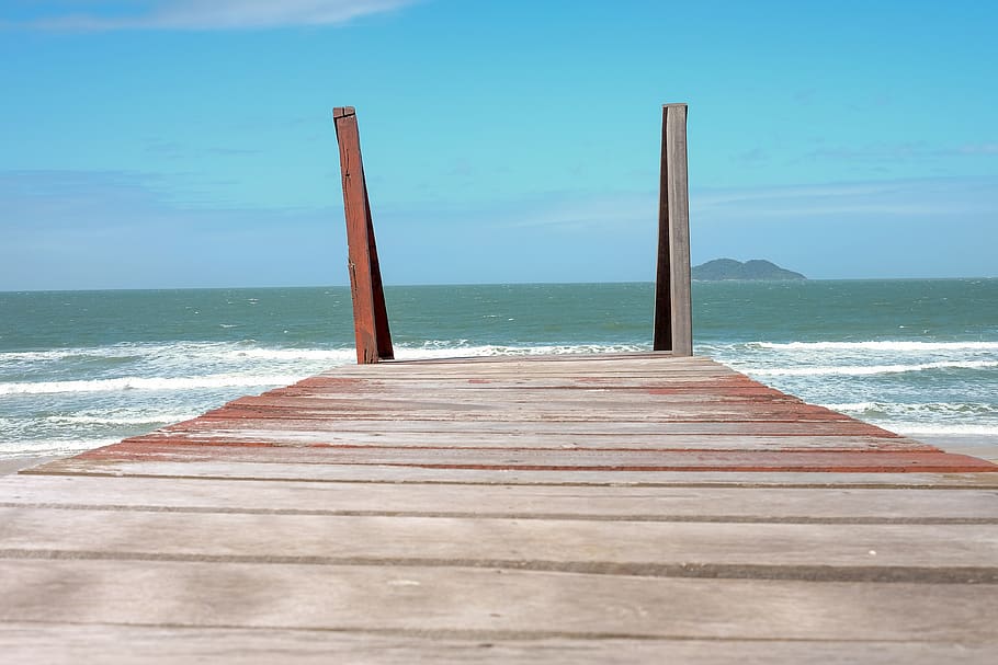 brazil, florianópolis, praia do rio das pacas, range, pont, HD wallpaper