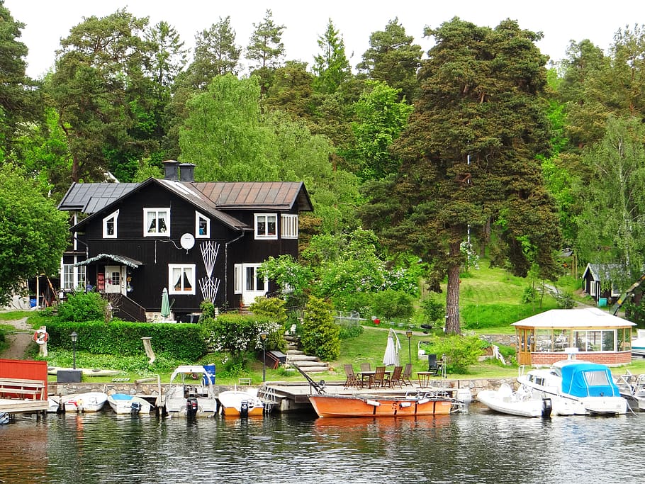 stockholm, landscape, tree, water, plant, nautical vessel, architecture HD wallpaper
