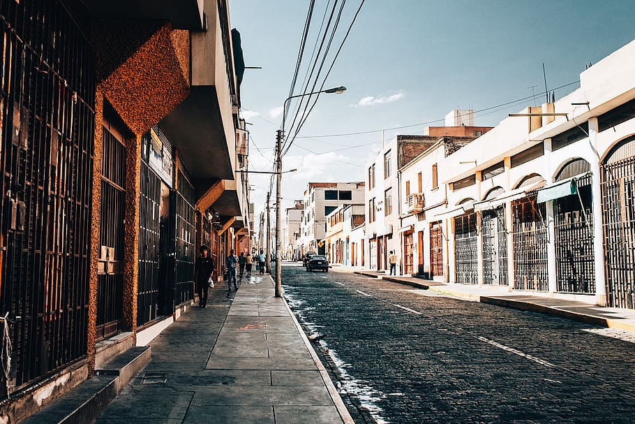 peru, arequipa, street, travel, vintage, culture, architecture, HD wallpaper