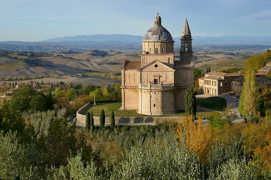 san biagio, church, tuscany, siena, italy, architecture, built structure, HD wallpaper