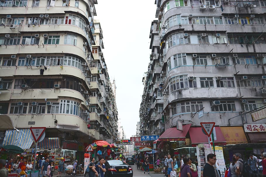 hong kong, sham shui po, city, hk, old, building exterior, architecture, HD wallpaper