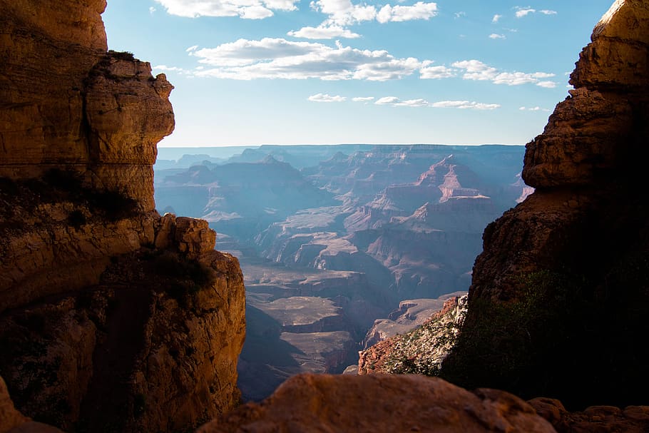 famous landmark, mountain, nature, outdoors, cliff, grand canyon national park HD wallpaper