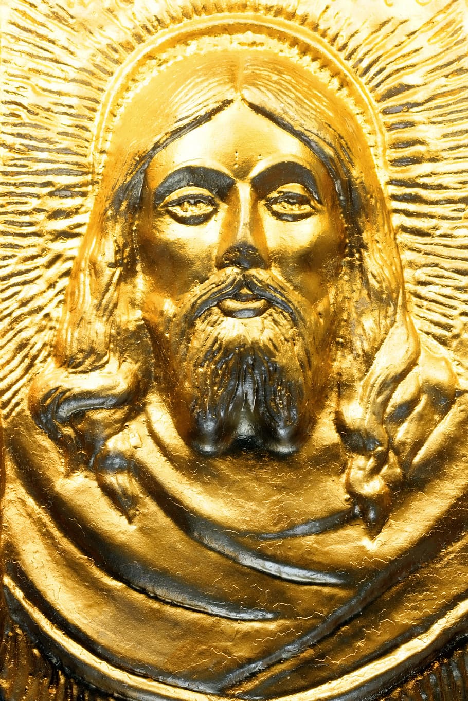 christ, christian, god, gold, golden, grass, jesus, monument, HD wallpaper