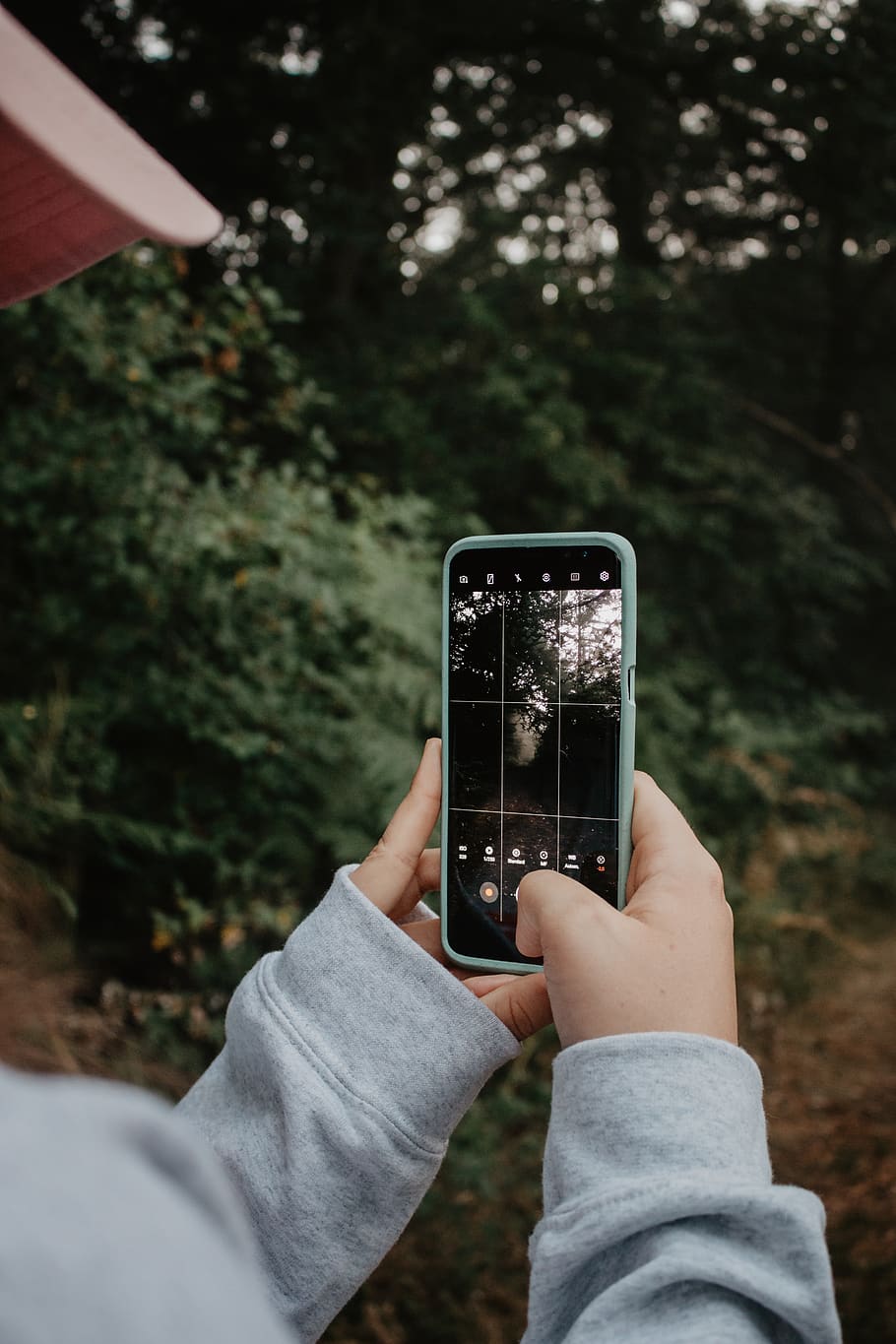 person holding smartphone, human hand, wireless technology, photographing HD wallpaper