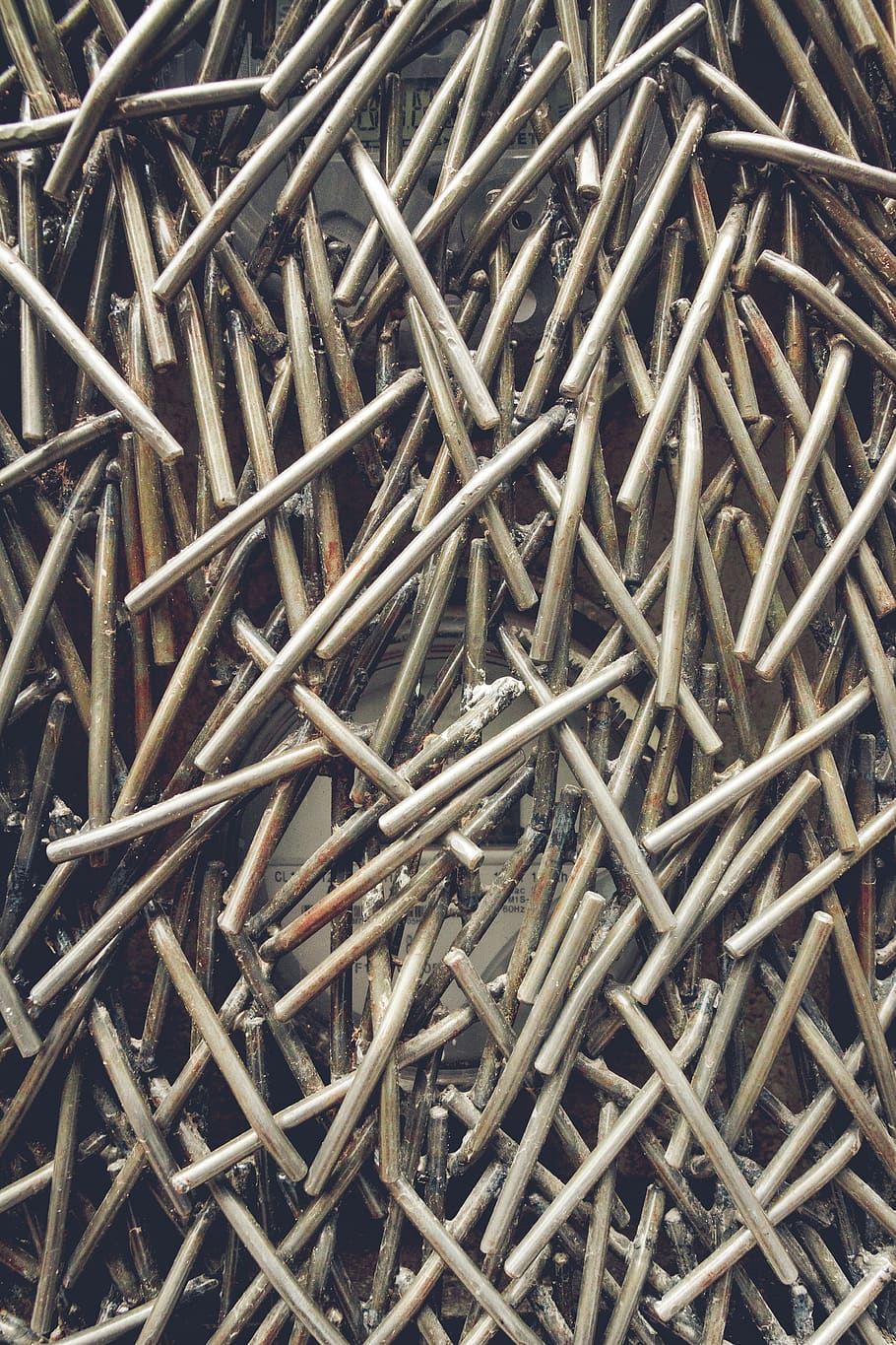 nails, building, cage, welded, construction, urban, tough, full frame HD wallpaper