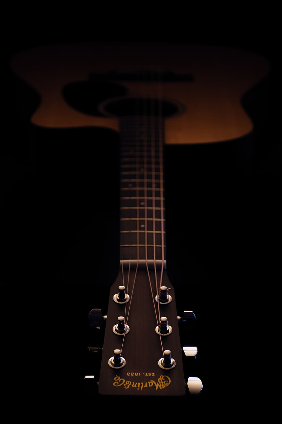 Photography Of Dreadnought Acoustic Guitar, instrument, musical instrument, HD wallpaper