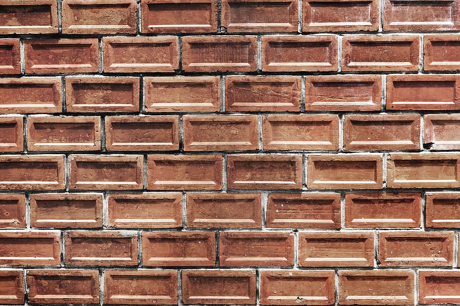 Close Photo of Rectangular Brown Wall, bricks, brickwall, brickwork HD wallpaper