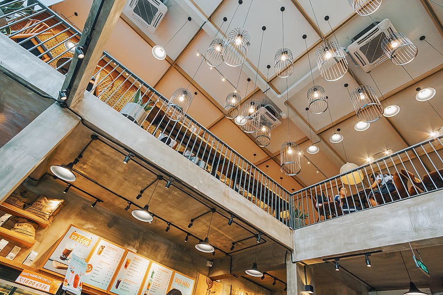 Low Angle Photography Of Pendant Lamps, architecture, building HD wallpaper