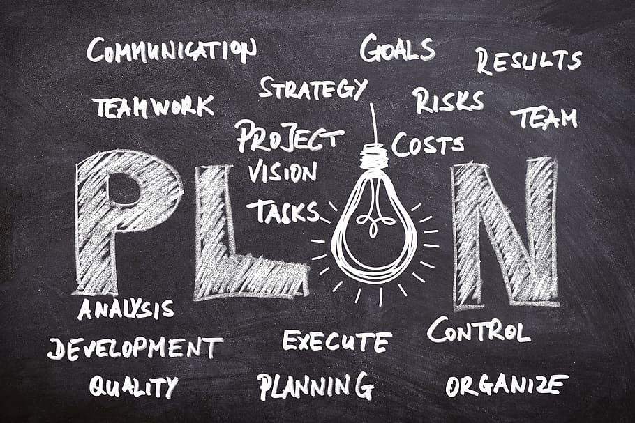business idea, planning, board, business plan, strategy, vision