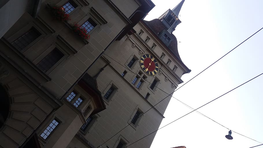 switzerland, bern, low angle view, building exterior, built structure HD wallpaper