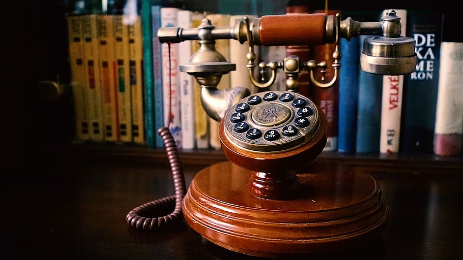 phone, old, retro, rotary, antique, technology, indoors, retro styled HD wallpaper