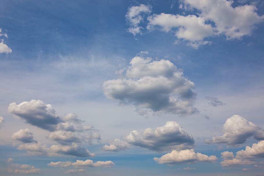 air, atmosphere, background, blue, blue-sky, clouds, cloudscape HD wallpaper