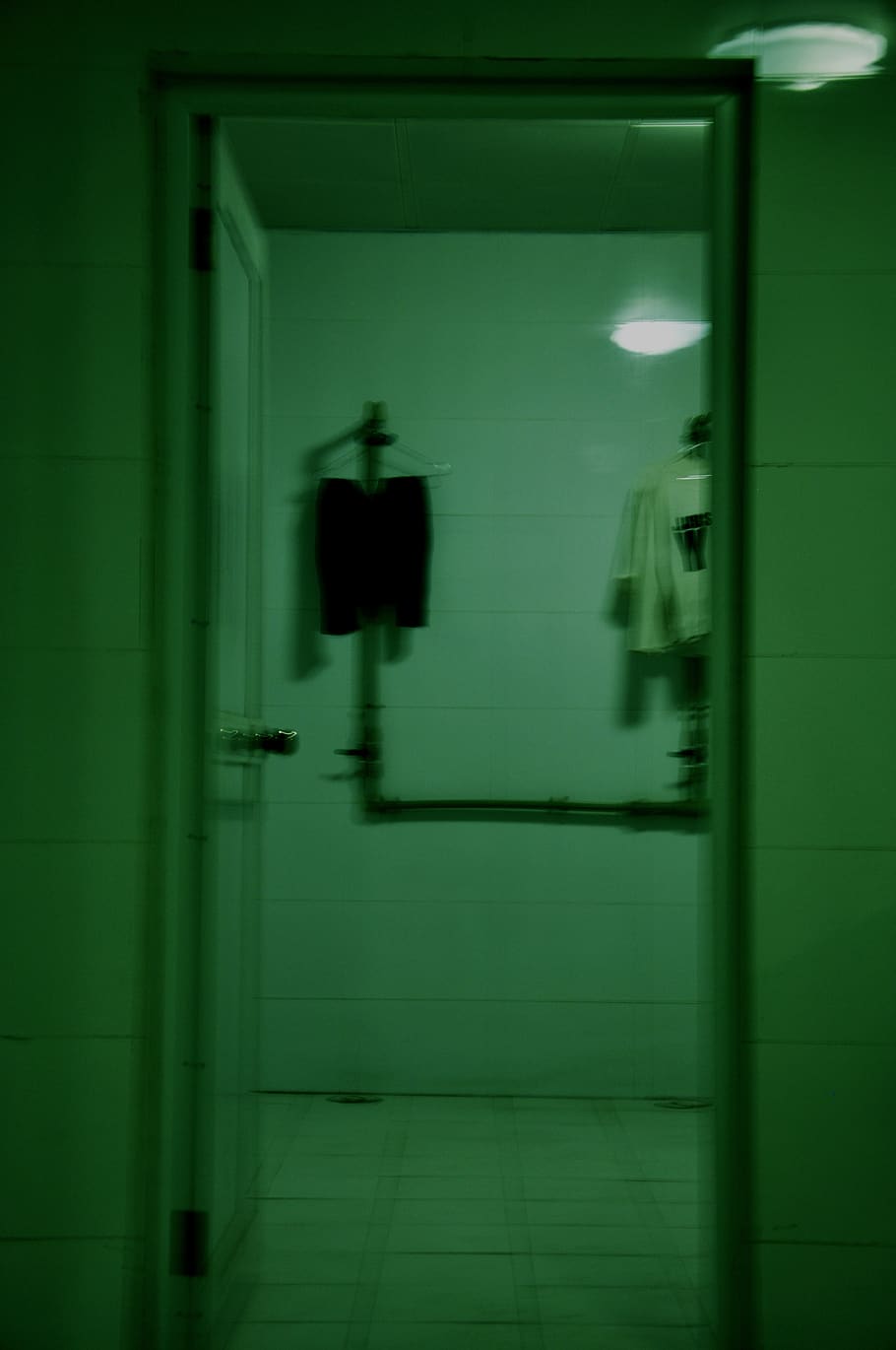 bathroom, blurred motion, green color, architecture, indoors HD wallpaper