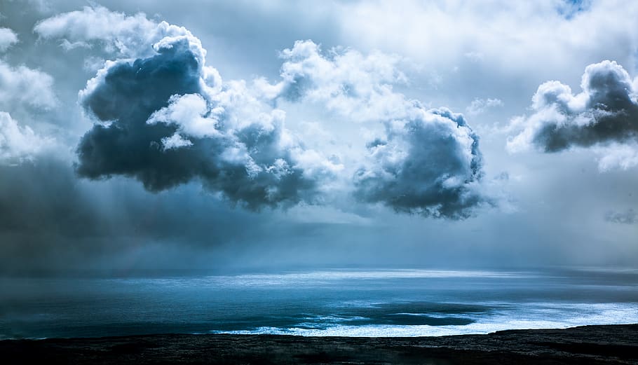 white clouds, cloud - sky, water, beauty in nature, scenics - nature HD wallpaper