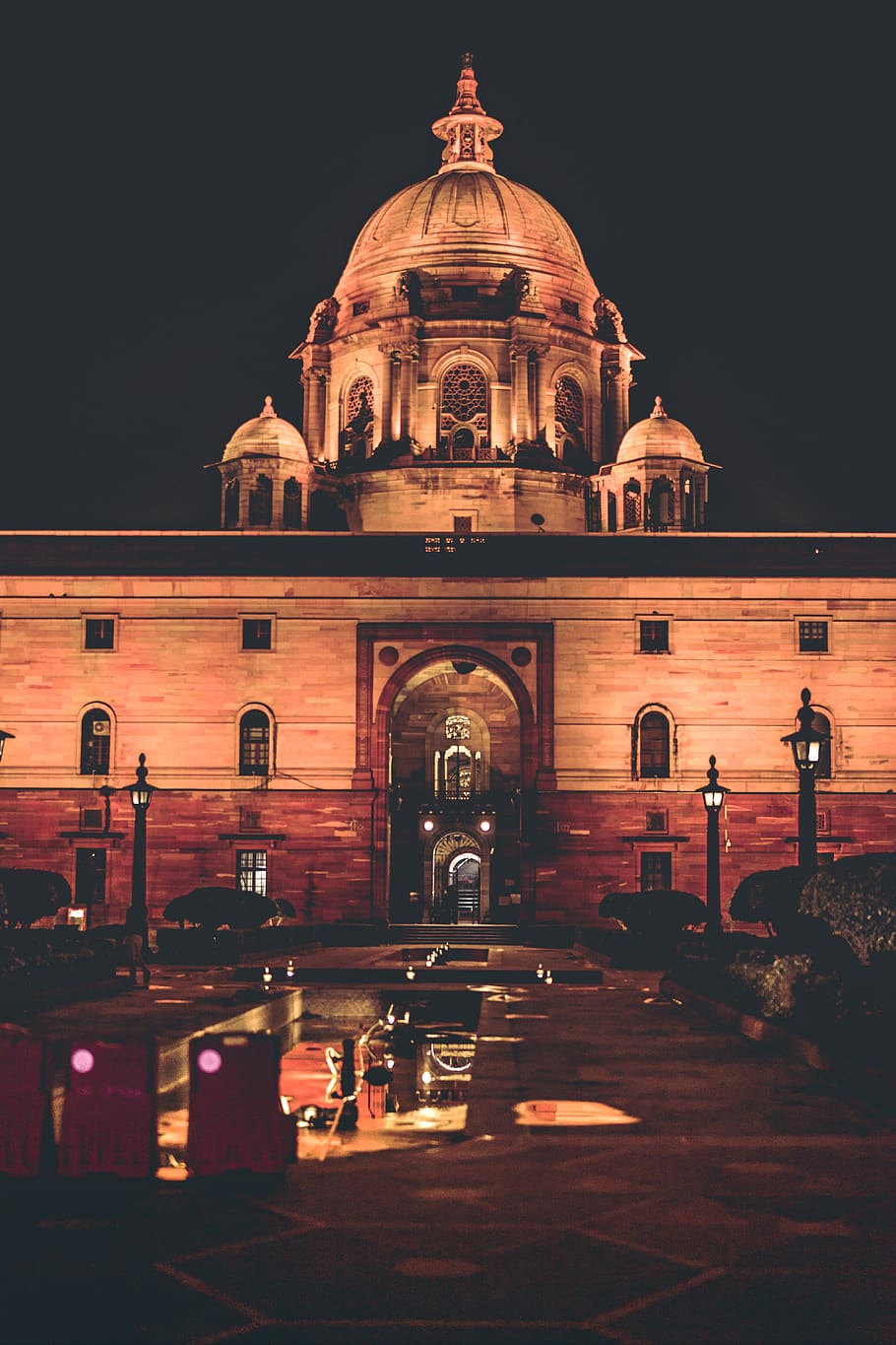 brown cathedral, building, dome, architecture, lighting, urban HD wallpaper