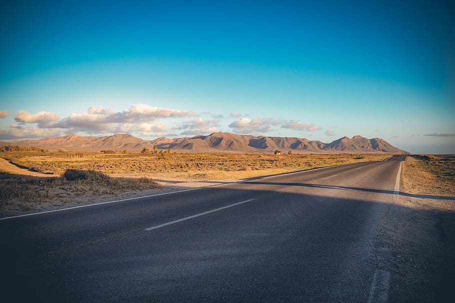 road, empty, landscape, highway, asphalt, travel, direction HD wallpaper