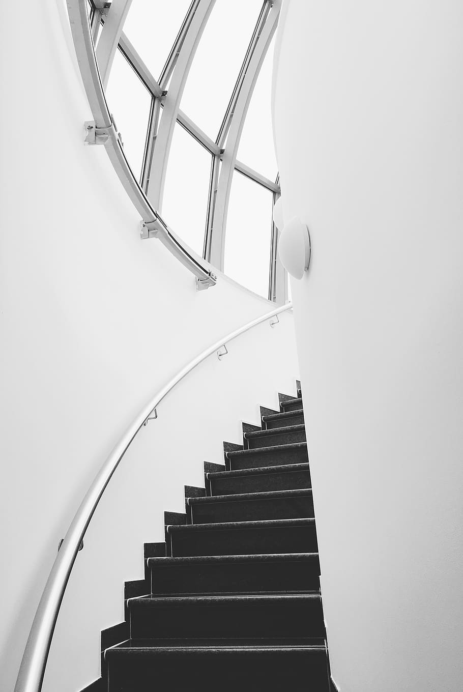 photo of stairway during daytime, staircase, handrail, banister, HD wallpaper