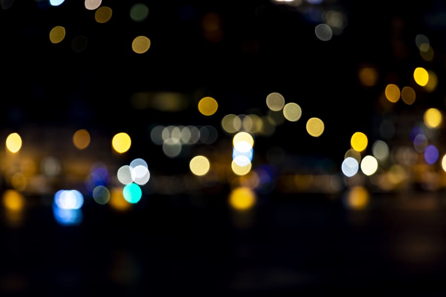 lights, reflection, geometry, pattern, night, sea, city, istanbul HD wallpaper