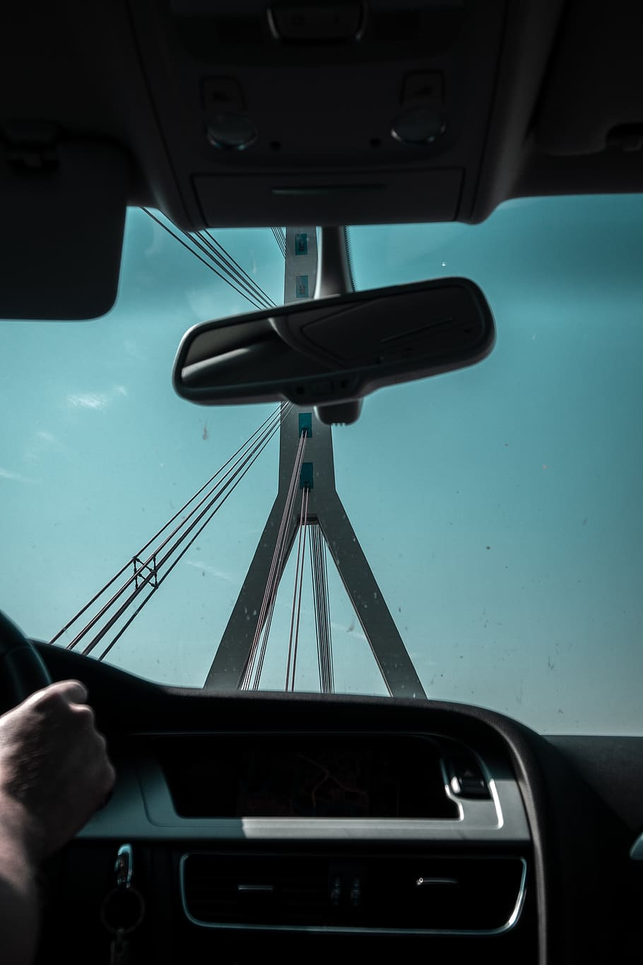 germany, cologne, window, sky, street, urban, bridge, blue HD wallpaper