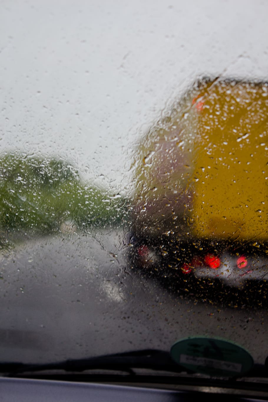 denmark, weather, rain, light, car, road, glass - material HD wallpaper