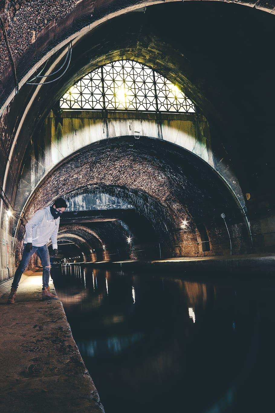 person, human, paris, corridor, tunnel, walkway, path, france HD wallpaper