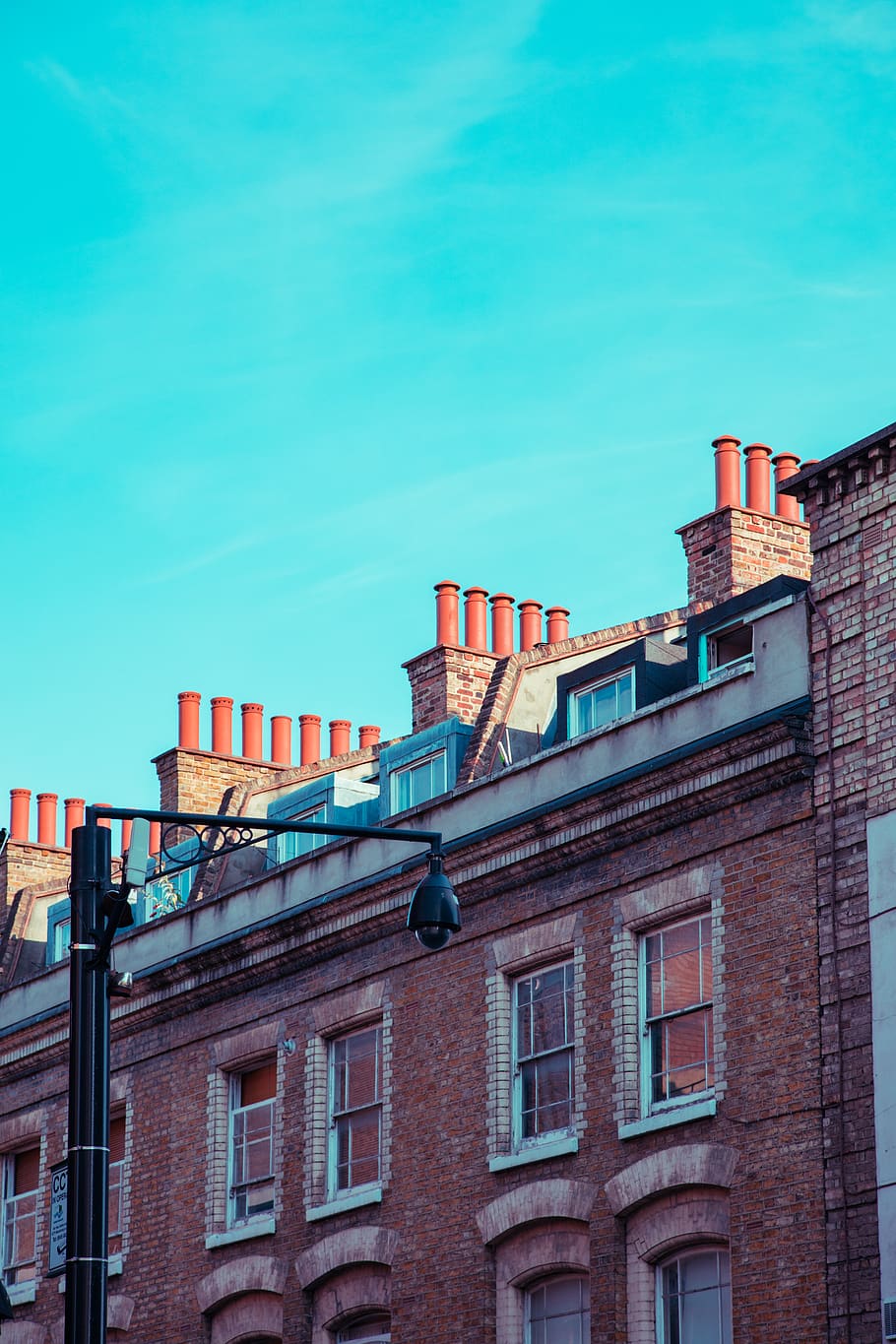 united kingdom, london, shoreditch high street, roof, bricks