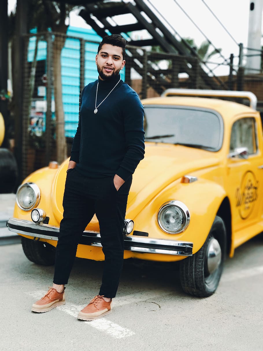 Yellow and Black Ride on Toy Car, auto, automobile, beetle, blur HD wallpaper