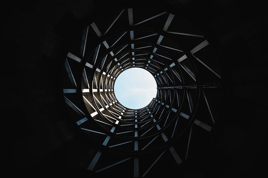 architecture, building, infrastructure, circle, round, clouds HD wallpaper